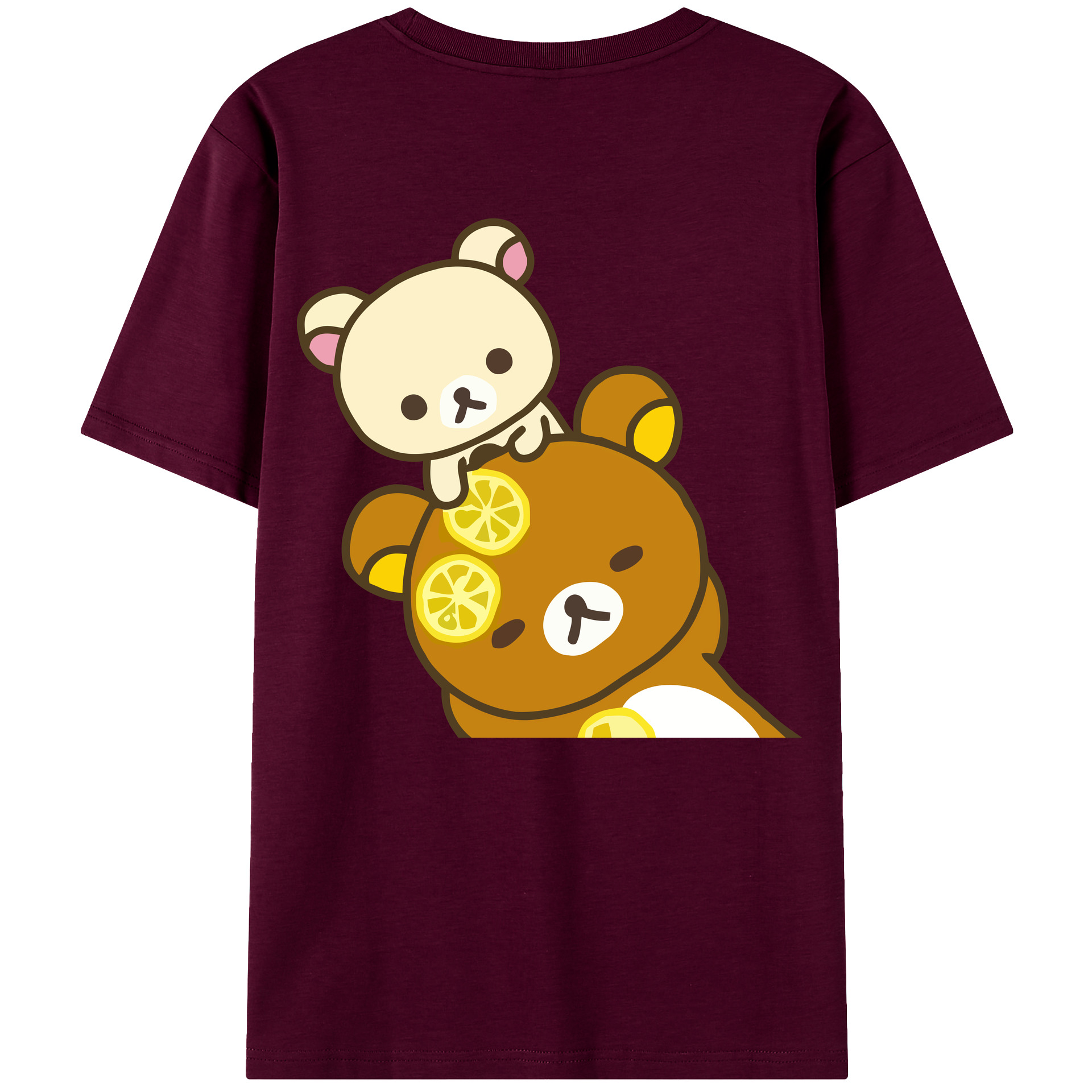 （画像用） リラックマ リラックマ キイロイトリ Rilakkuma Korilakkuma Kiiroitori レディース半袖Tシャツ(バックプリント)